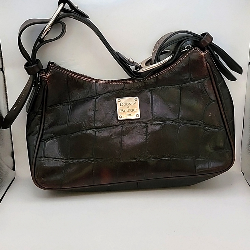 Vintage Dooney and Bourke Crocodile Embossed Leather Bag